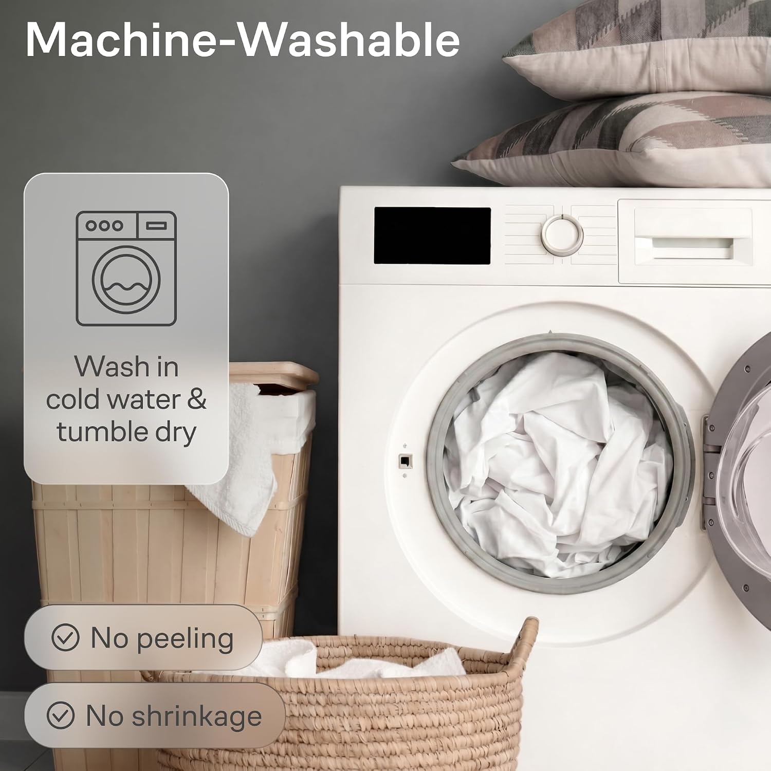 image:image100 Waterproof Twin Mattress Protector 360 Pad Protection Against Spills Stains amp Accidents for Parents amp Pet Owners Noiseless amp Cooling Viscose Made from Bamboo WhiteWhite