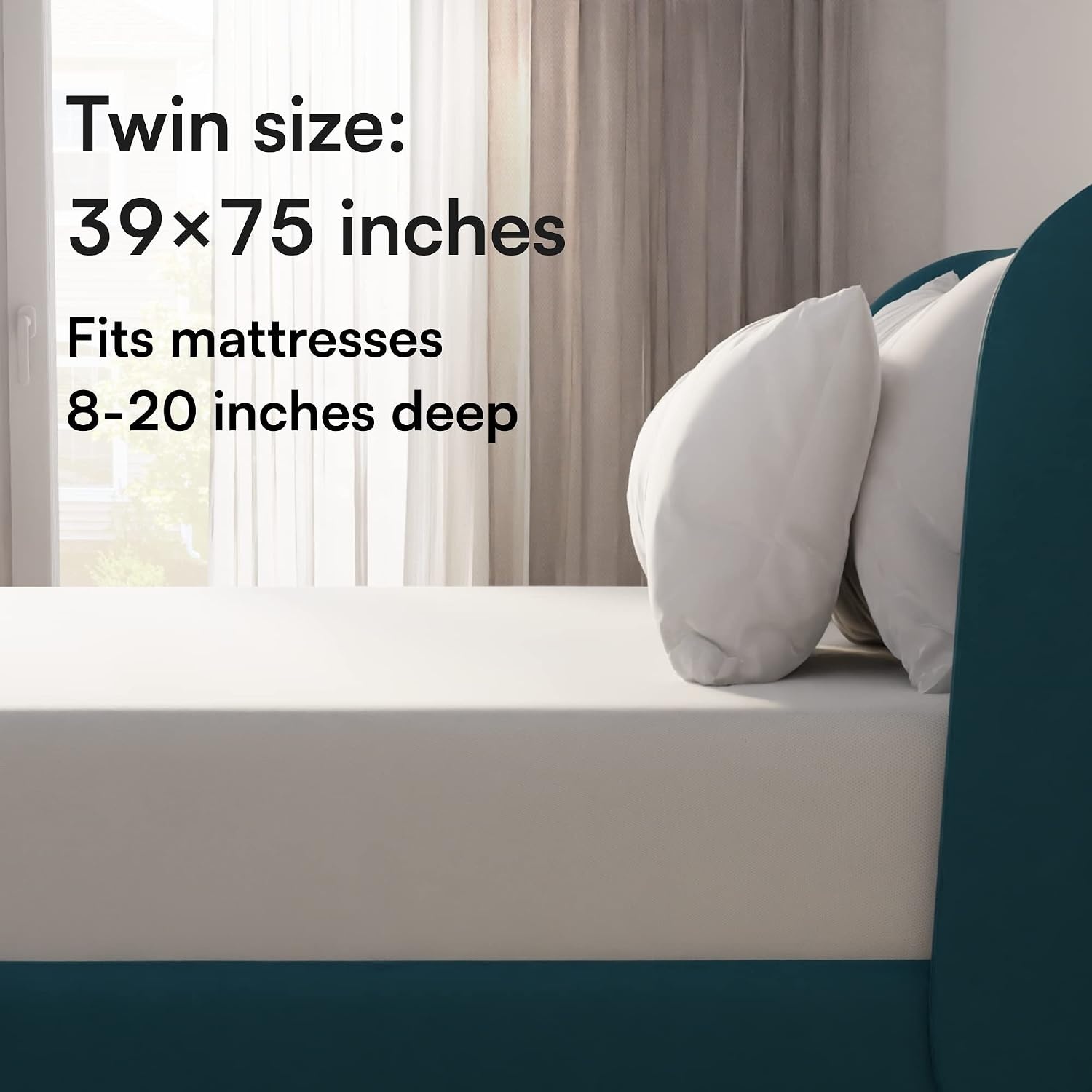 image:imageNiagara Waterproof Mattress Protector King 78x80 Cover Deep Pocket Breathable Noiseless 820Inches Bed Smooth Jersey Mattress Pad Cover Fully Ultra Thin PolyesterTwin
