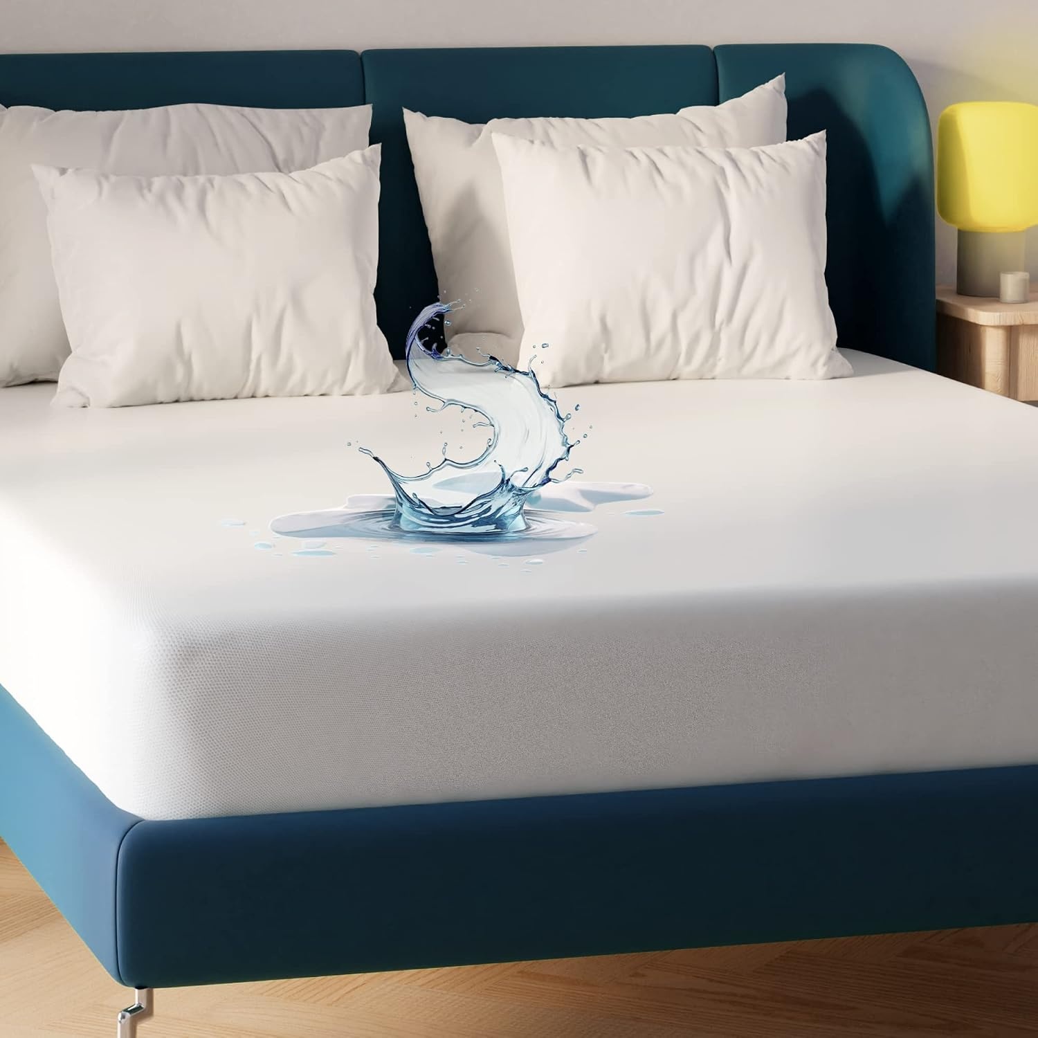 image:imageNiagara Waterproof Mattress Protector King 78x80 Cover Deep Pocket Breathable Noiseless 820Inches Bed Smooth Jersey Mattress Pad Cover Fully Ultra Thin PolyesterKing