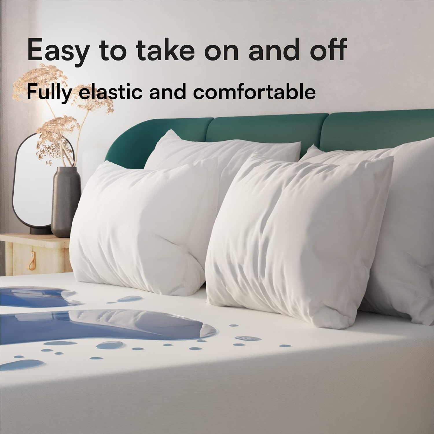 image:imageNiagara Waterproof Mattress Protector King 78x80 Cover Deep Pocket Breathable Noiseless 820Inches Bed Smooth Jersey Mattress Pad Cover Fully Ultra Thin PolyesterTwin