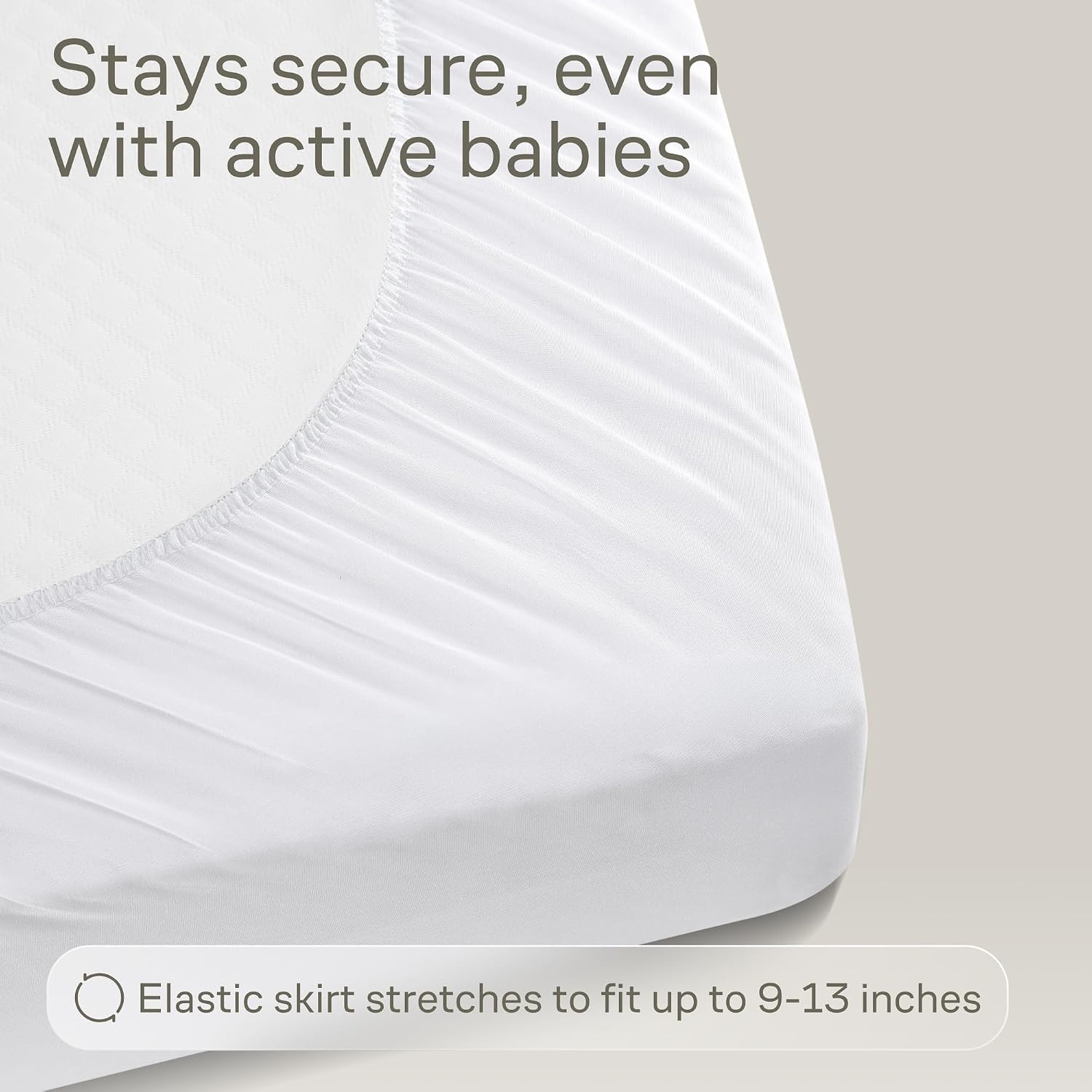 image:imageNiagara Waterproof Mattress Protector Twin 39x75 Cover Deep Pocket Breathable Noiseless 820Inches Bed Smooth Jersey Mattress Pad Cover Fully Ultra Thin PolyesterWhiteBeige