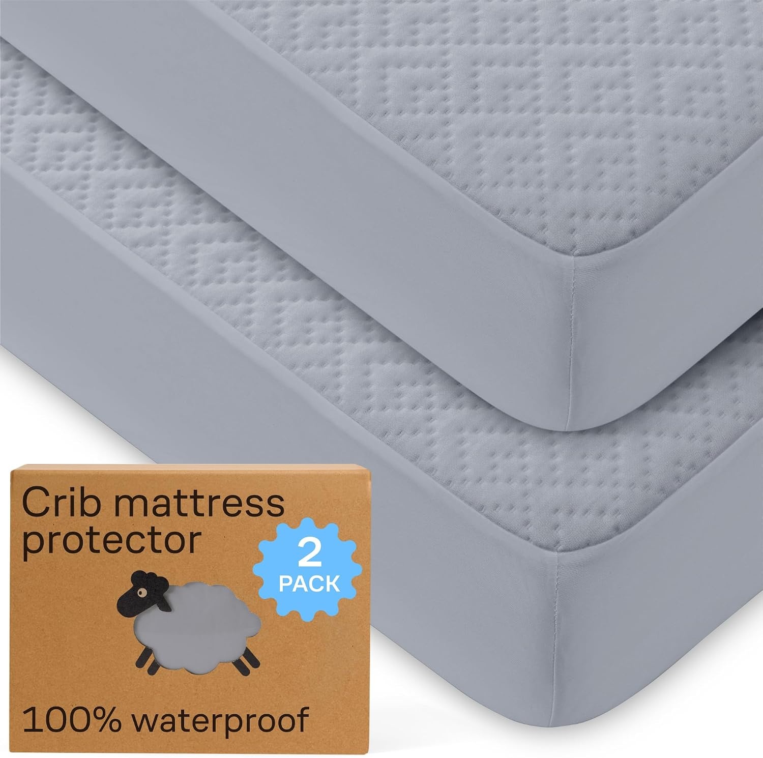 image:imageNiagara Waterproof Mattress Protector Twin 39x75 Cover Deep Pocket Breathable Noiseless 820Inches Bed Smooth Jersey Mattress Pad Cover Fully Ultra Thin PolyesterGray