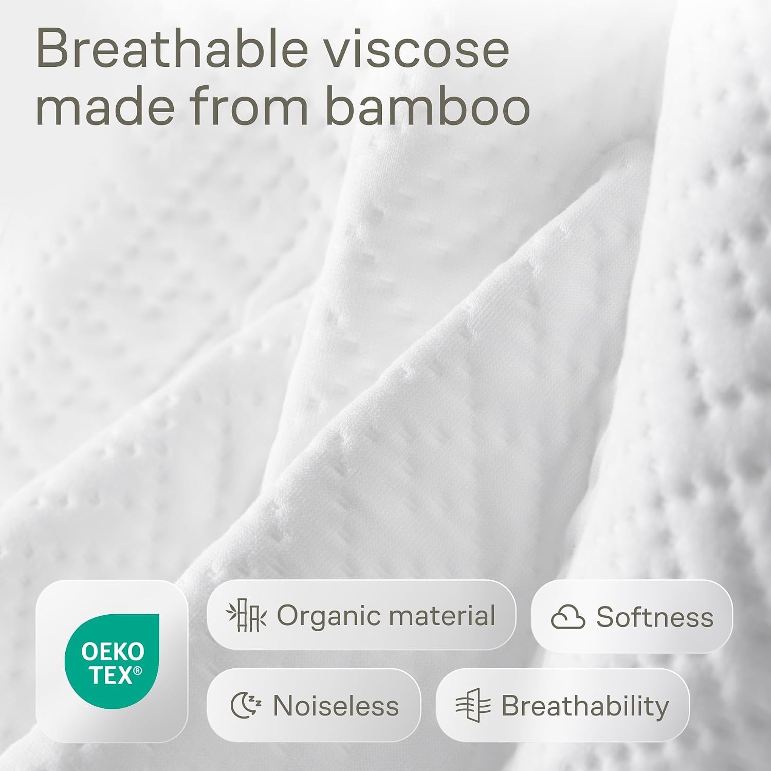 image:imageNiagara Waterproof Mattress Protector Twin 39x75 Cover Deep Pocket Breathable Noiseless 820Inches Bed Smooth Jersey Mattress Pad Cover Fully Ultra Thin PolyesterGray