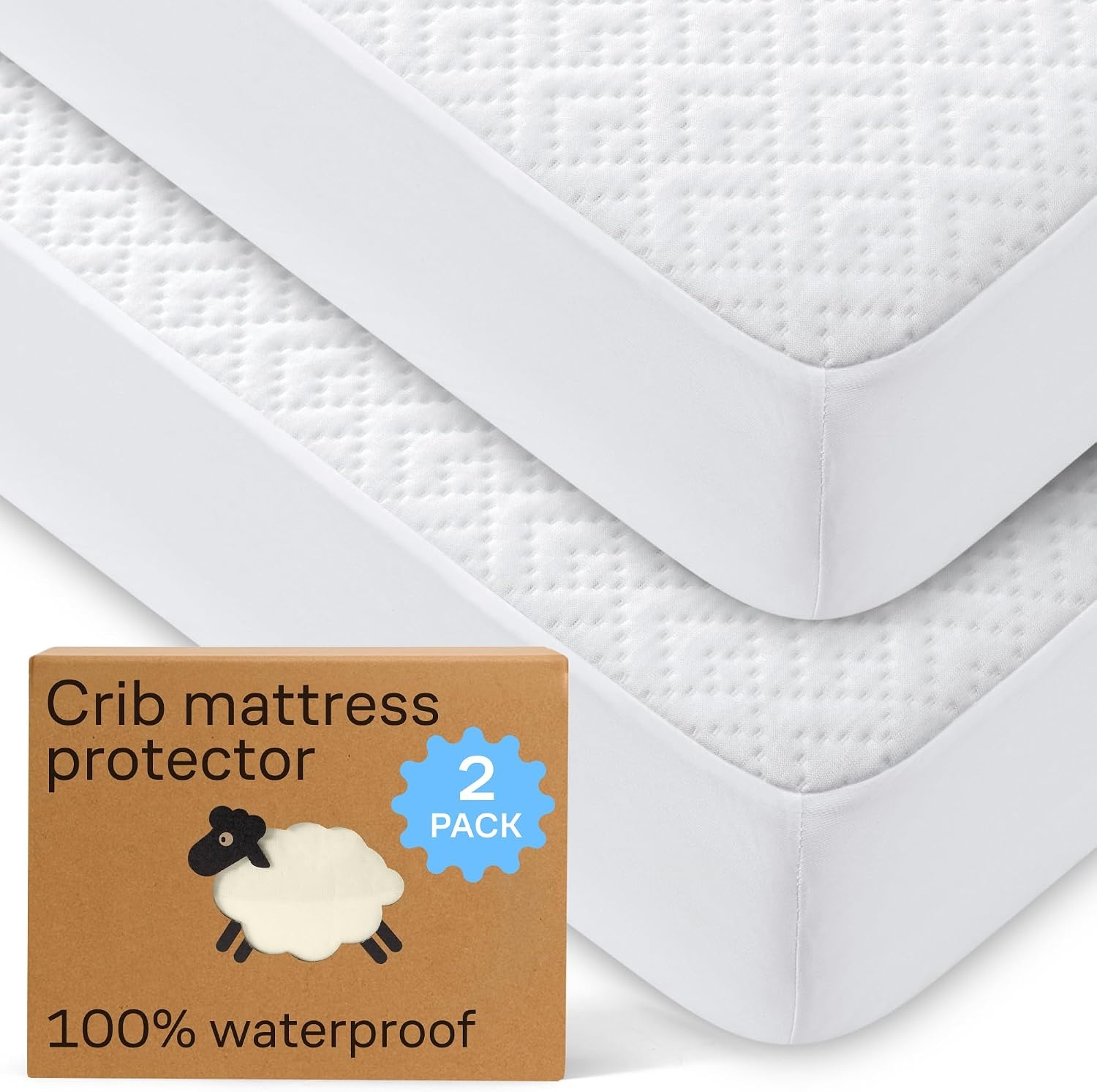 image:imageNiagara Waterproof Mattress Protector Twin 39x75 Cover Deep Pocket Breathable Noiseless 820Inches Bed Smooth Jersey Mattress Pad Cover Fully Ultra Thin PolyesterWhite