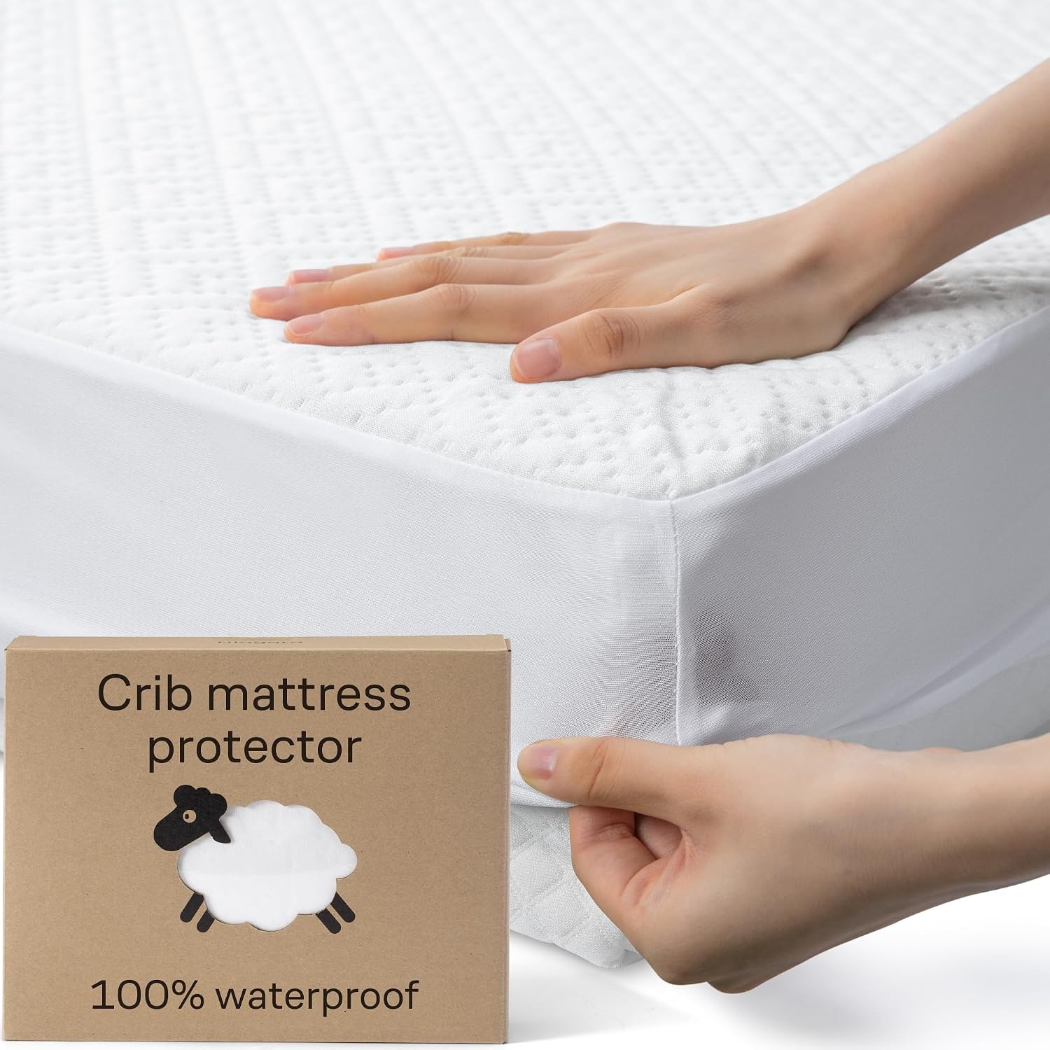 image:imageNiagara Waterproof Mattress Protector Twin 39x75 Cover Deep Pocket Breathable Noiseless 820Inches Bed Smooth Jersey Mattress Pad Cover Fully Ultra Thin PolyesterWhite