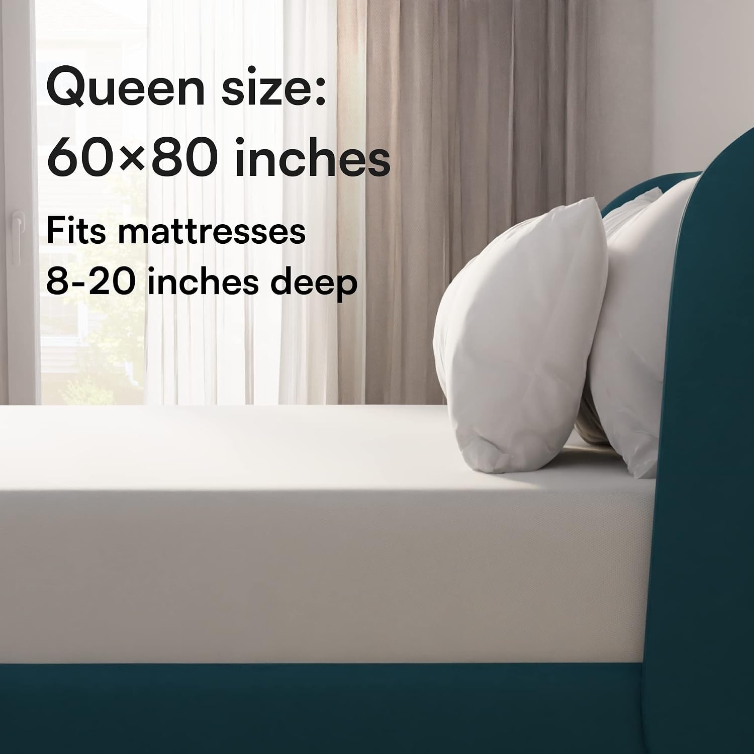 image:imageNiagara Waterproof Mattress Protector Twin 39x75 Cover Deep Pocket Breathable Noiseless 820Inches Bed Smooth Jersey Mattress Pad Cover Fully Ultra Thin PolyesterSimple White
