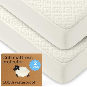 Niagara Waterproof Mattress Protector Twin 39×75 Cover Deep Pocket Breathable Noiseless 8-20Inches Bed Smooth Jersey Mattress Pad Cover Fully Ultra Thin Polyester(Beige)