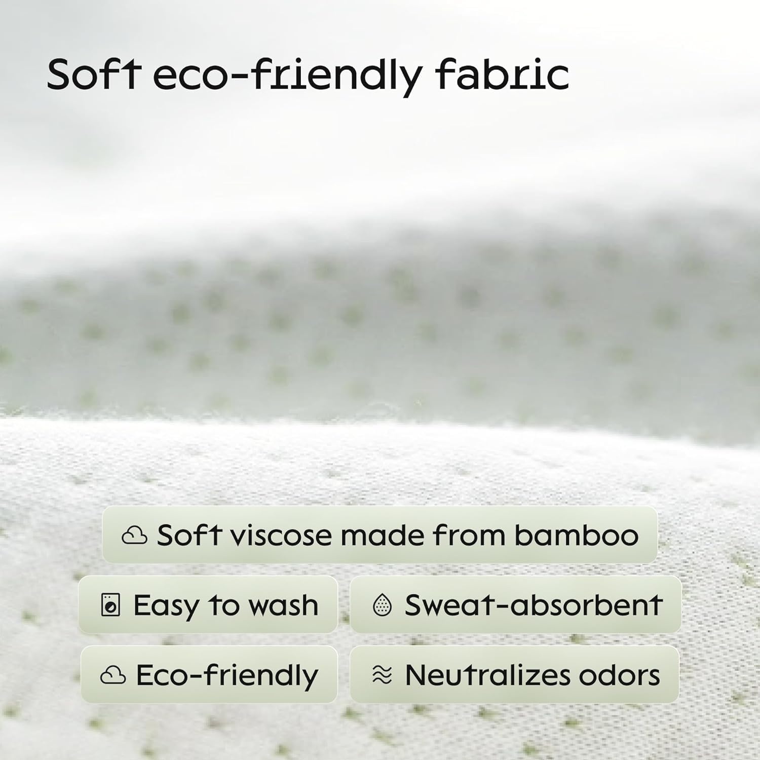 image:image100 Waterproof Pillow Protectors Queen 20x30 Pair Zippered Pillow Case Pillow Cover Guaranteed Noiseless Pad Ultra Plush Absorbent Viscose Made from Bamboo Green 2 PackGreen