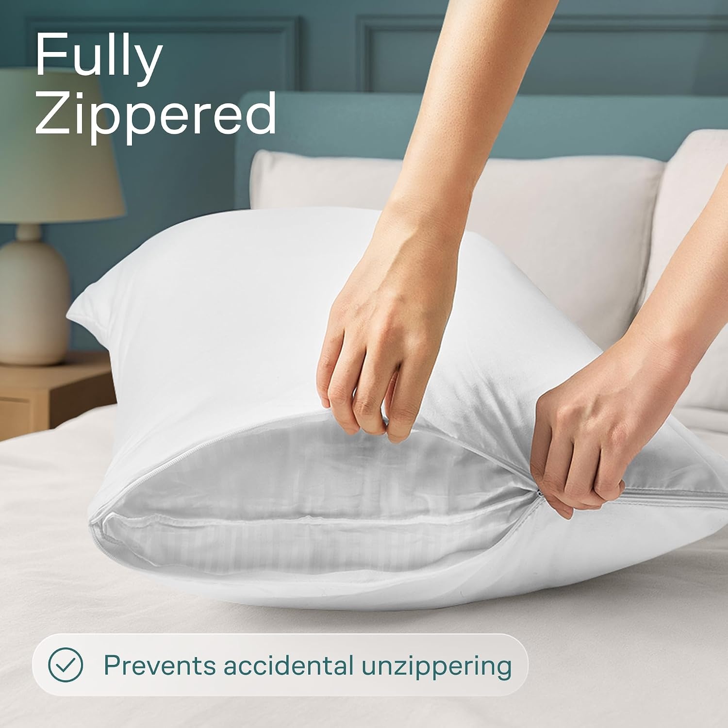 image:imageNiagara Waterproof Pillow Protectors 4 Pack Queen Size WhiteQueen