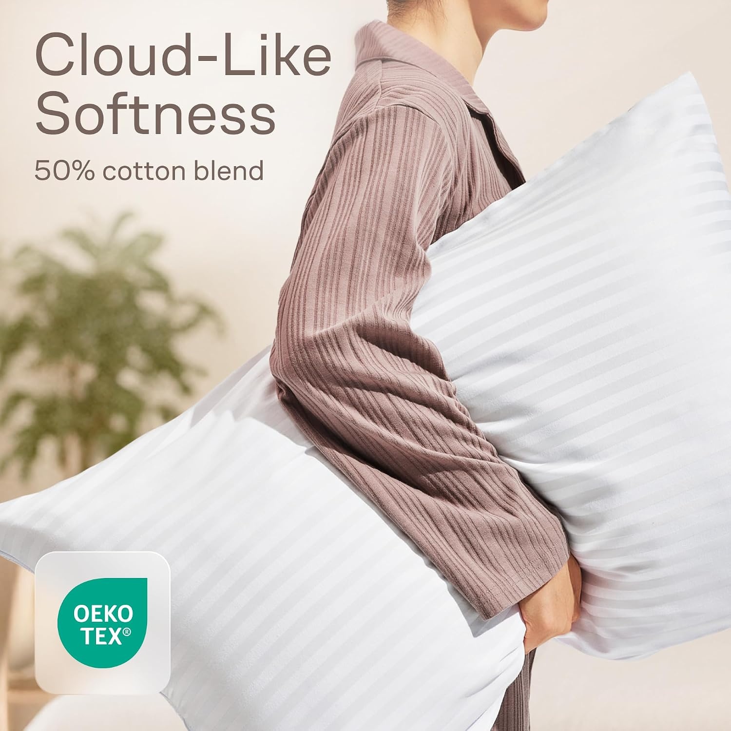 image:imageSet of 4 Pillow Protectors with Zipper King Size 100 Resistant to Stains Dust amp Dirt Washable Covers for Increased Pillow LifespanKing