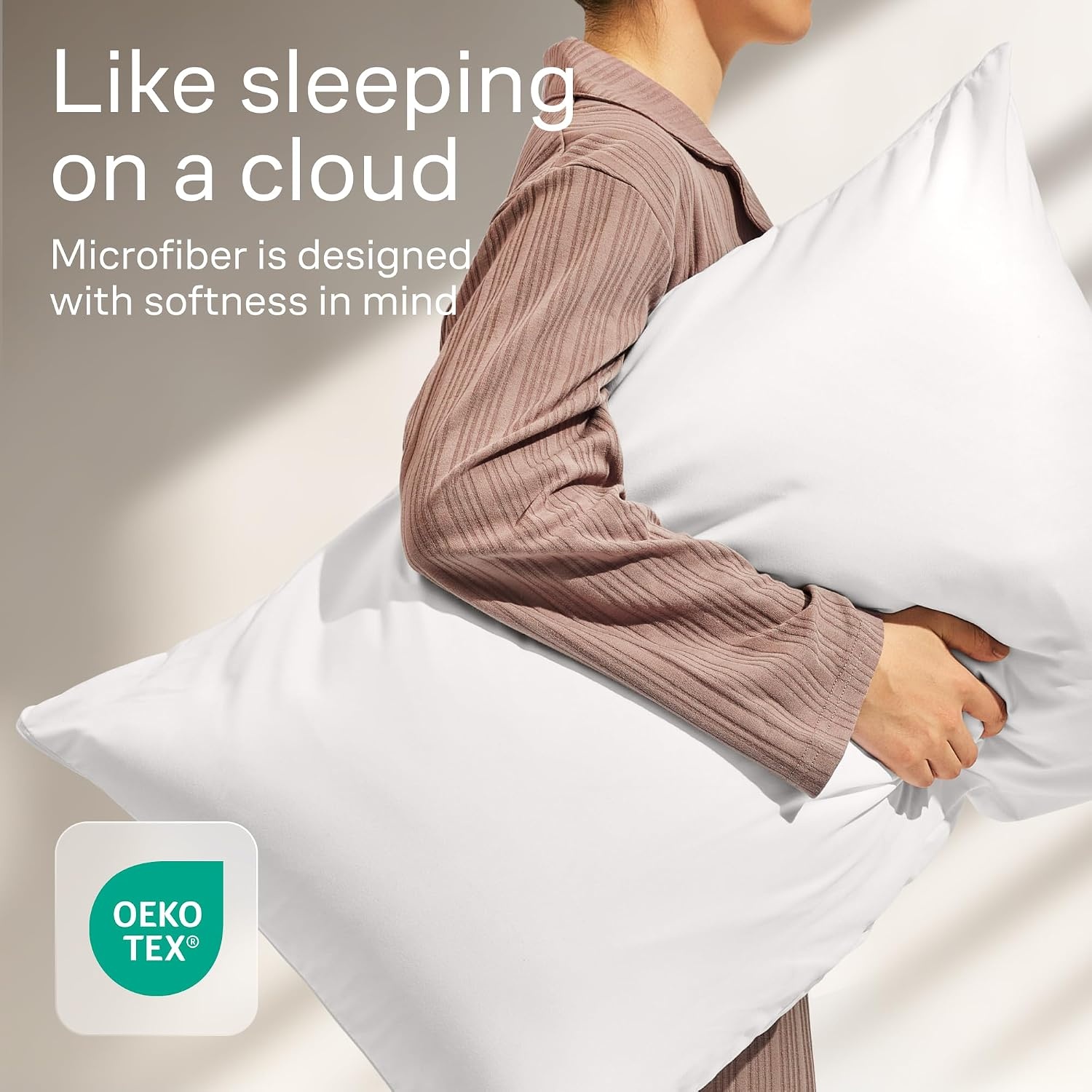image:imageUltra Soft Pillow Protectors with Zipper Queen Size Set of 4 WhiteWhite