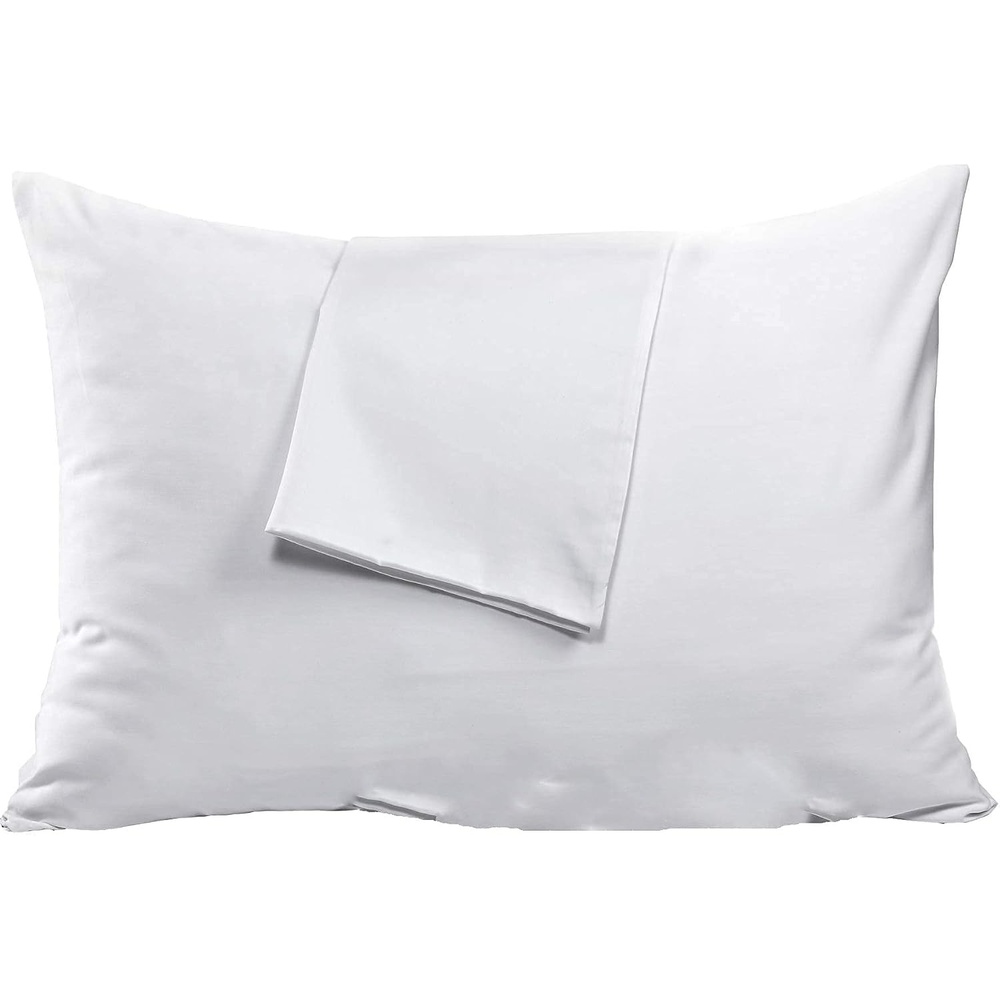image:imageNiagara 2 Pack Standard Pillow Protectors with Zipper Premium Cotton Sateen Blend Tight Weave Lab Tested Non Noisy Zip Covers Breathable Non Crinky 20x26 InchesKing