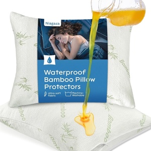 100% Waterproof Pillow Protectors Queen 20×30 Pair Zippered Pillow Case, Pillow Cover, Guaranteed Noiseless Pad, Ultra Plush Absorbent (Viscose Made from Bamboo), Green 2 Pack(Green)